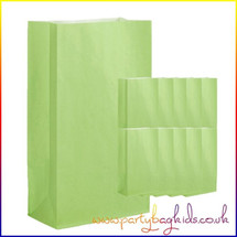 Lime Green Paper Party Bag Pack of 10