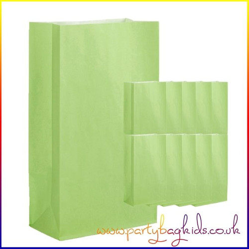 Lime Green Paper Party Bag Pack of 10