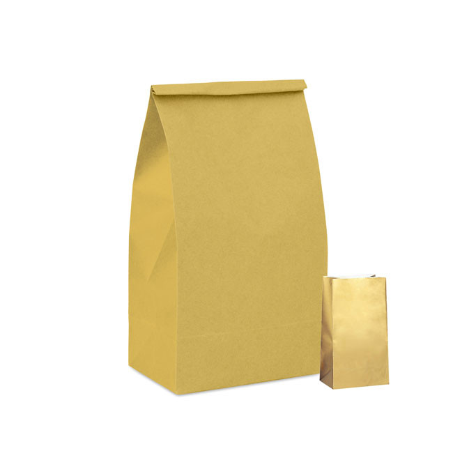 Small Metallic Gold Paper Gift Bags with Metallic Handles, Party Favor  Bags, Inches - Kroger