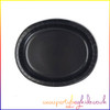 Oval Black Paper Party Plate