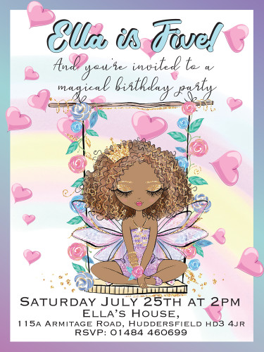 Magical Fairy Swing (A) Party Invitation