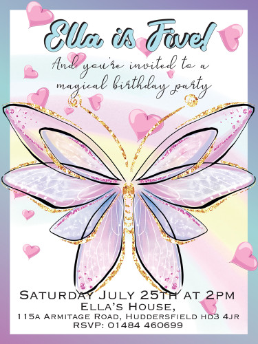 Fairy Wings Party Invitations