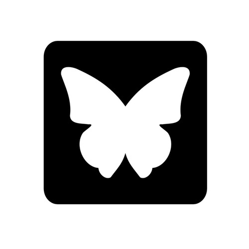 Butterfly D1 Glitter Tattoo Stencil