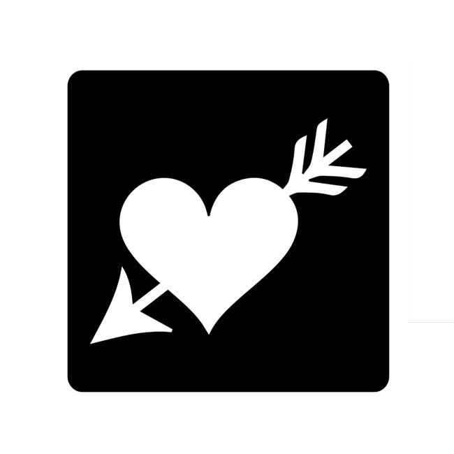 Cupids Heart Glitter Tattoo Stencil cupids-heart-glitter-tattoo-stencil