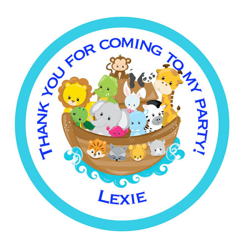 Noah's Ark Party Stickers