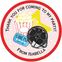 Movie Night Party Bag Stickers