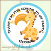 Baby Giraffe Party Bag Stickers