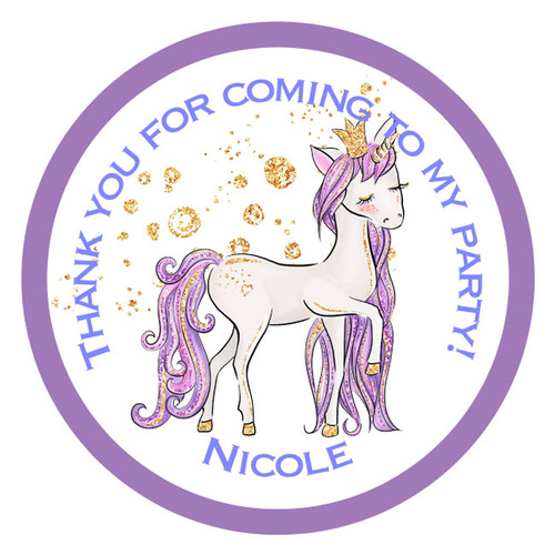 Personalised Cute Unicorn Stickers