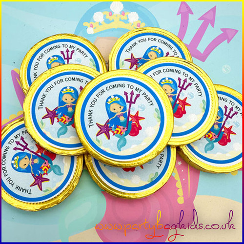 Mermaid with Trident Chocolate Coins