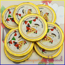 Pizza Party Chocolate Coins