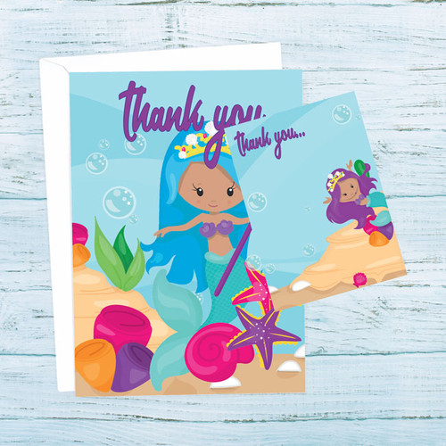 Mermaids Trident Thank You Postcards