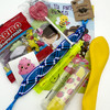 English Rose Tea Party Bag Contents with Wooden Bracelet
