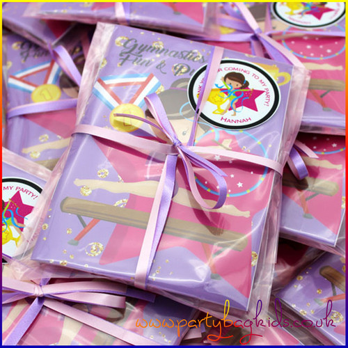Gymnastic Personalised Party Parcels in Baby Pink