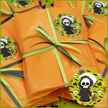 Grim Reaper Party Bag in Baby Blue Close Up