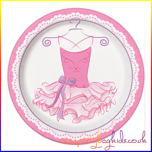 Pink Ballerina Party Plate
