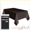 Midnight Black Rectangle Plastic Table Cover