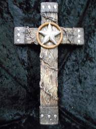 WOOD W/STAR CROSS