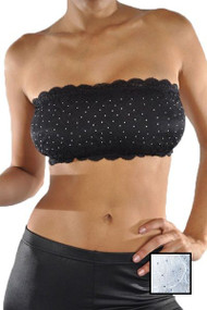 LACE BANDEAU WITH RHINESTONES