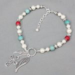 BEADED BOOT CHARM CROSS/WING SET