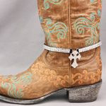 RHINESTONE CROSS BOOT CHARM
