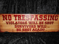 NO TRESPASSING SIGN - LARGE