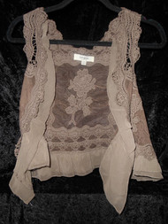 LACE KNIT CROCHET VEST