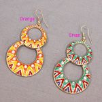 DOUBLE RING AZTEC EARRING