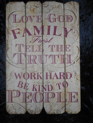 LOVE GOD FAMILY PLAQUE