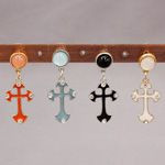 CROSS RHINESTONE EARRING