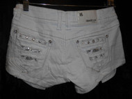 DENIM SHORTS WITH SEQUIN ACCENTS