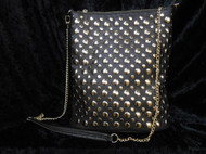 MESSENGER BAG WITH GOLD STUD