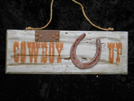 WOOD SIGN COWBOY UP