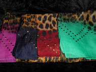 HOMBRE ANIMAL PATTERN WITH STUDS SCARVE