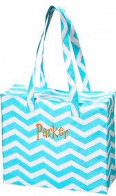 Chevron Aqua Tote