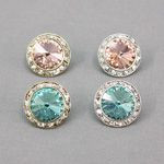 Large Rhinestone Post Earring