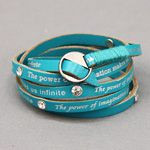 turq leather wrap bracelet