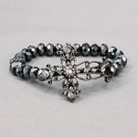 hem stretch side cross bracelet