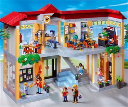 Playmobil Miniature Preschool Day Care School Diorama Building