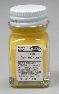 Testors Enamel Paint - Flat - Yellow 1/4 oz.