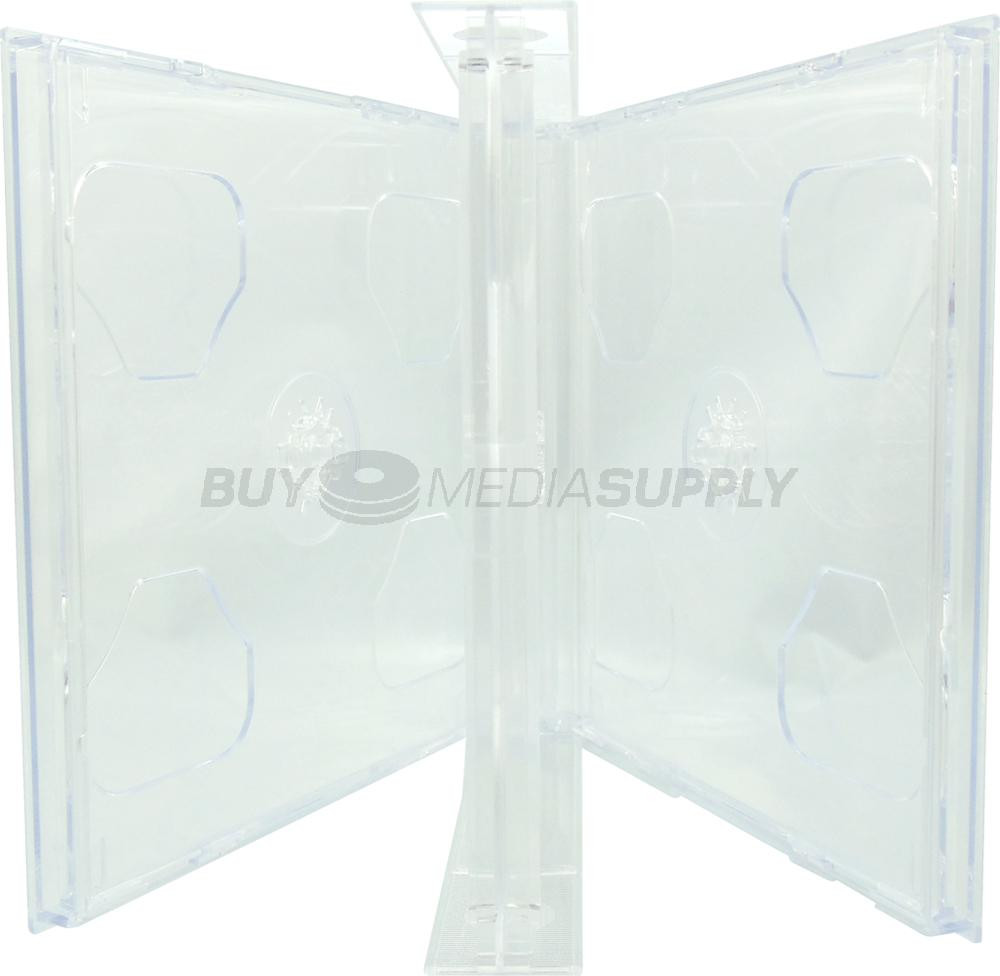 24mm Clear Sexuple 6 Discs CD Jewel Case - BuyMediaSupply.com