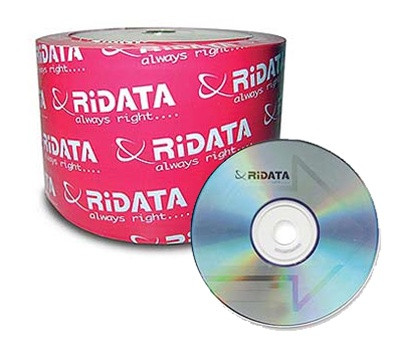 Ritek Ridata CD-R 52x 80min 700mb Logo Top - BuyMediaSupply.com