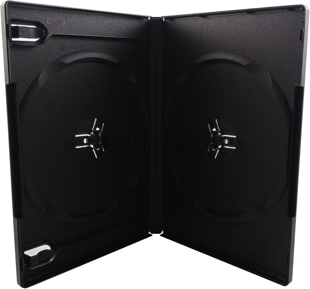 14mm Standard Black Double 2 Discs DVD Case