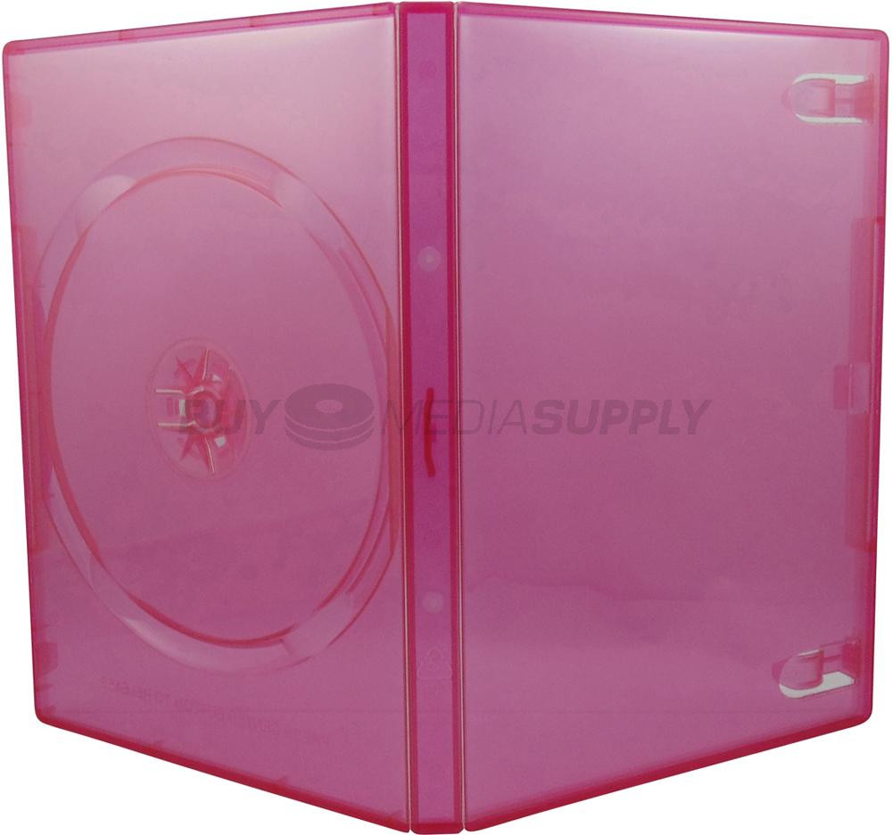 CheckOutStore (10) Premium Standard Single 1-Disc DVD Cases 14mm (Red)