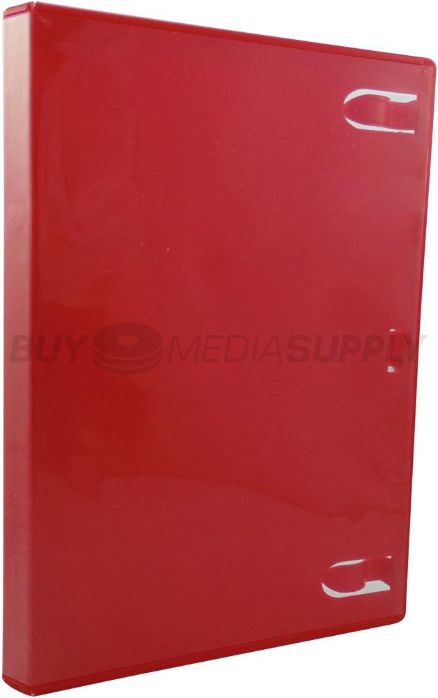 14mm Standard Red 1 Disc DVD Case - BuyMediaSupply.com