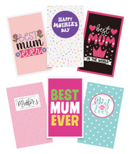 MD2413 Mother’s Day Cards

$0.60c pus GST

Mum will treasure the special words written by you.  6 designs.  Product measures 11.5 x 19cm.  New designs.

Product Info: an assortment of Mother’s Day cards with written message inside, comes with an envelope.  6 designs. 