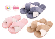 MD2418 Slippers

$6.30 plus GST

Awesome newness!!  Our new Slippers are so luxe and cosy, you’ll never want to take them off!

Pop them on and put your feet up!  One size only.  New style and new colours.

Product Info: A pair of soft plush slippers, available in 3 colours: pink/white, grey/white and latte/white.  One size only.