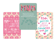 MD2421 Inspiration Card

$0.45c plus GST

Our Inspiration Cards make a lovely keepsake gift for Mum to treasure.  Product measures 5.6 x 8.7cm.  New design.

Product Info: an inspirational card for Mum with 3 different sayings.