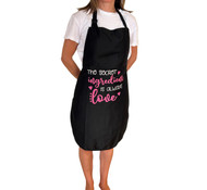 MD2482 Apron

$4.80 plus GST

Co-ordinate in the kitchen with our matching Apron and Oven Mitt.  No mess, no fuss!  Product measures 59 x 81cm.  New design.

Product Info: a black cotton apron with pink and white logo that says “The Secret Ingredient is Always Love”.  Has an adjustable neck strap.