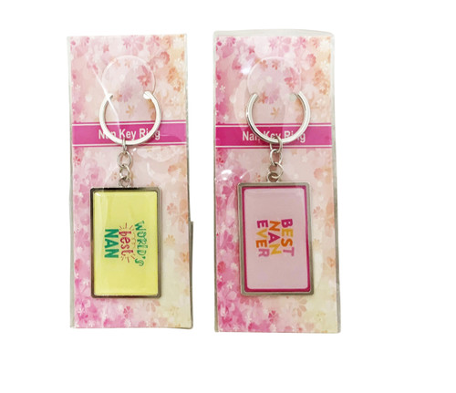MD2498 Nan Key Ring

$1.80 plus GST

A sleek and stylish key ring just for Nan that she is sure love.  Product measures 5x 3.4cm, with 5cm keychain.  New product.

Product Info: a rectangle key ring available in 2 designs, yellow: World’s Best Nan and pink: Best Nan Ever.