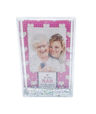MD2499-9 Nan Glitter Frame

$2.60 plus GST

Treasure happy times and happy faces when you pop your favourite photo in our cute little Nan Glitter Shaker Frame!  Product measures 6 x 9.4 x 2.4cm.  Comes in a white box.

Product Info: a plastic frame with glitter (like a snowdome effect) that says “The Best Nan in the World”.